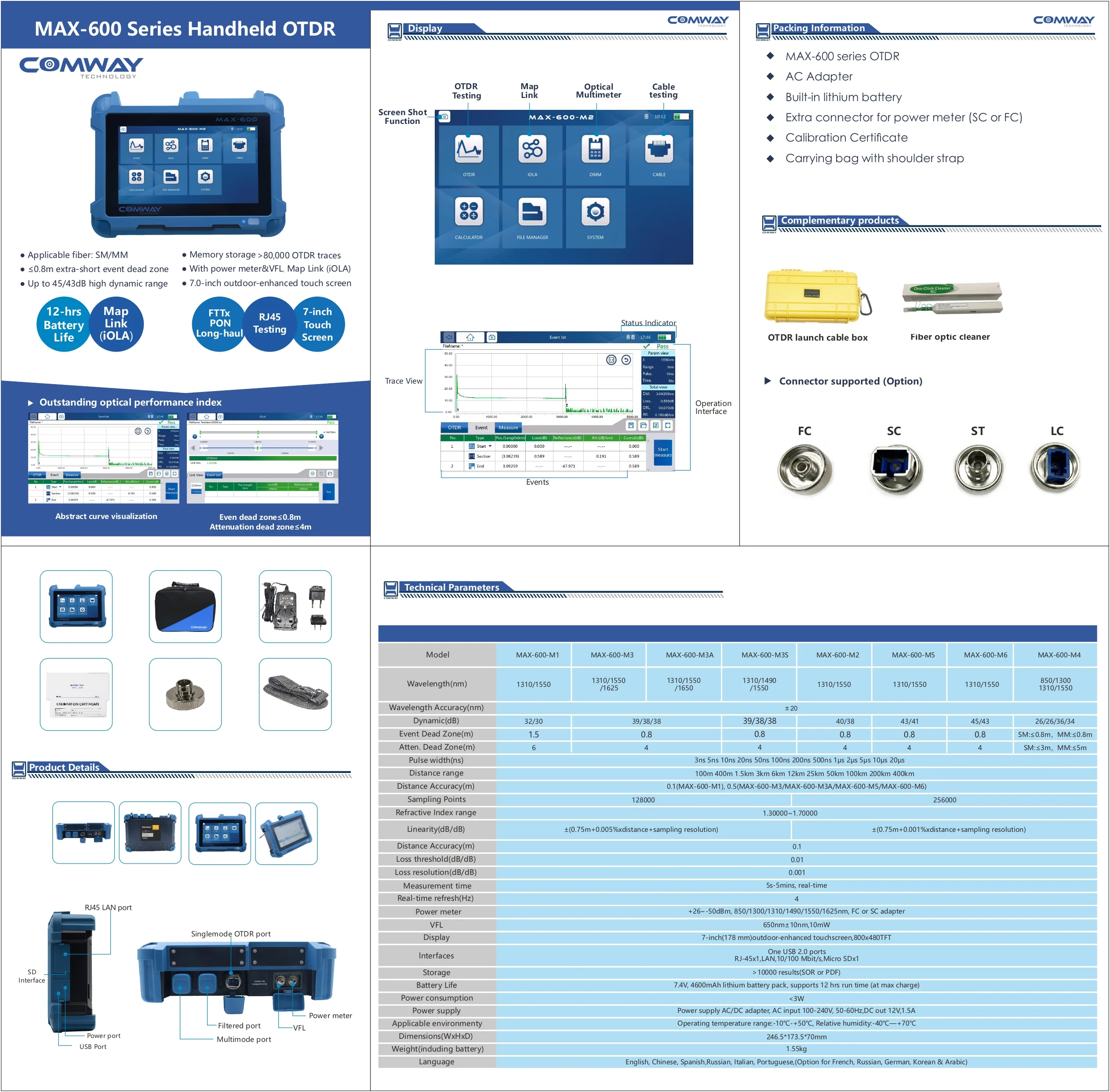 Comway Max 600 Otdr File Brochure V1.0 En 20240925 Page 0001